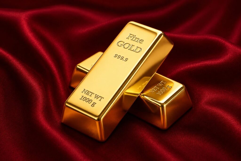 Gold bars representing accurate gold value calculation based on current market rates