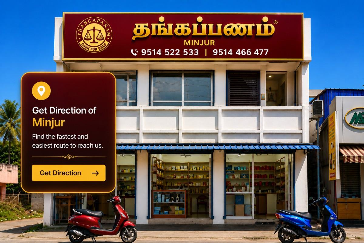 Thangapanam gold buying branch in Minjur providing secure and transparent gold buying services in Tamil Nadu.